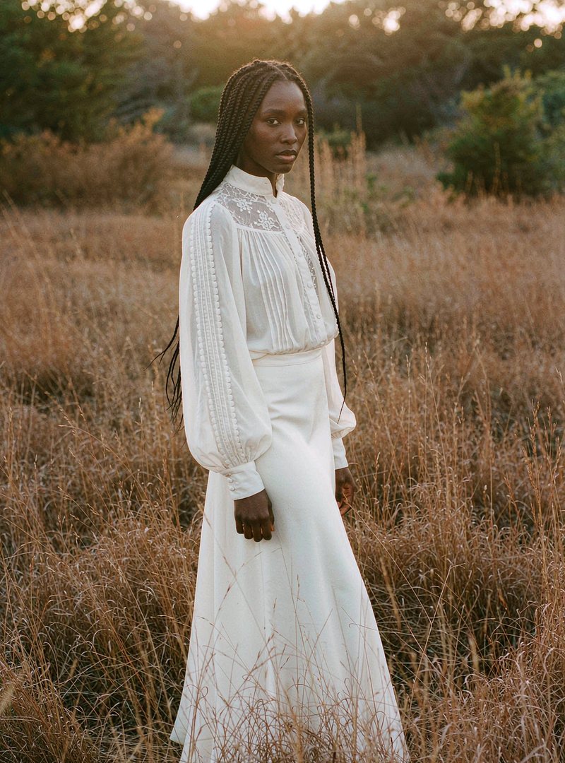 Prairie Long Sleeve Blouse — White